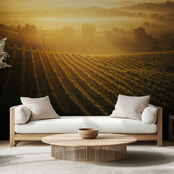 Golden Countryside Sunrise Scenic Wallpaper