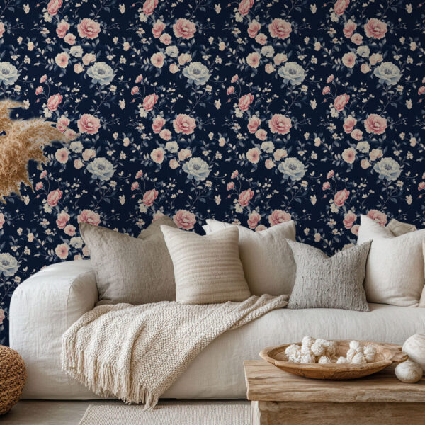 Elegant Floral Blossom Wallpaper Mural