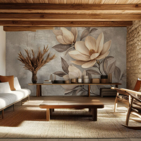 Elegant Floral Blossoms on Textured Backdrop