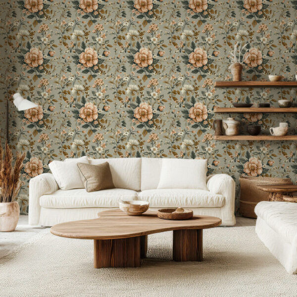 Elegant Floral Harmony in Earthy Tones
