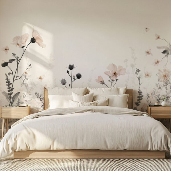 Elegant Floral Whisper Artistic Wallpaper