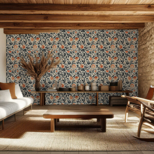 Vintage Floral Elegance Wallpaper Design