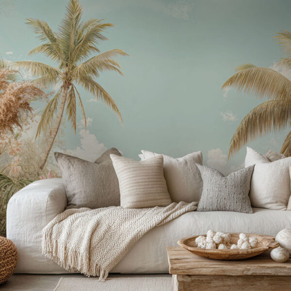 Tropical Paradise Scenic Beach View Wallpaper