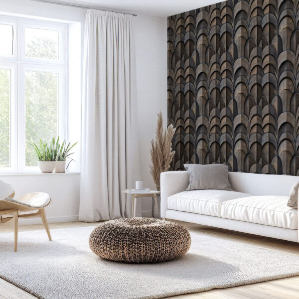 Elegant Textured Wood Pattern Wallpaper