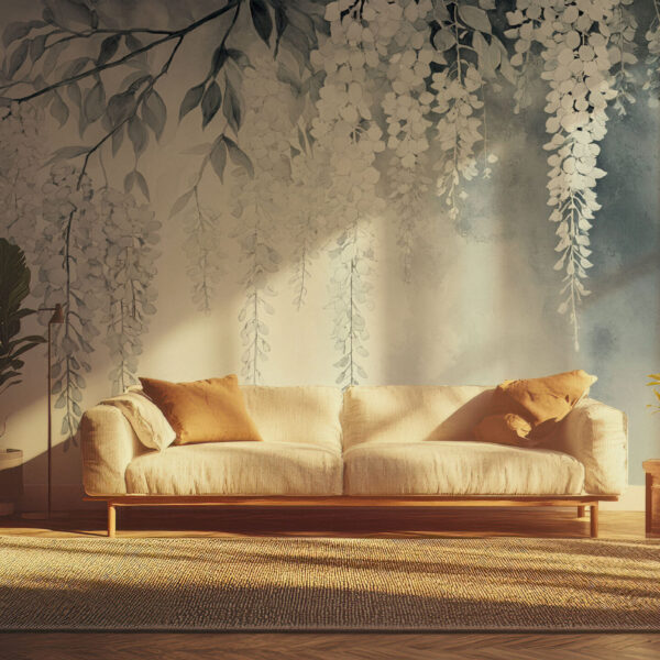 Elegant Floral Branch Watercolor Wallpaper