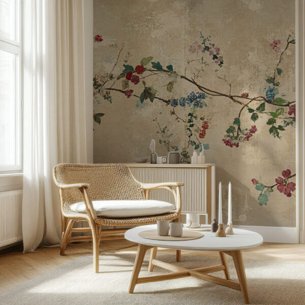 Vintage Floral Elegance with Botanical Branches