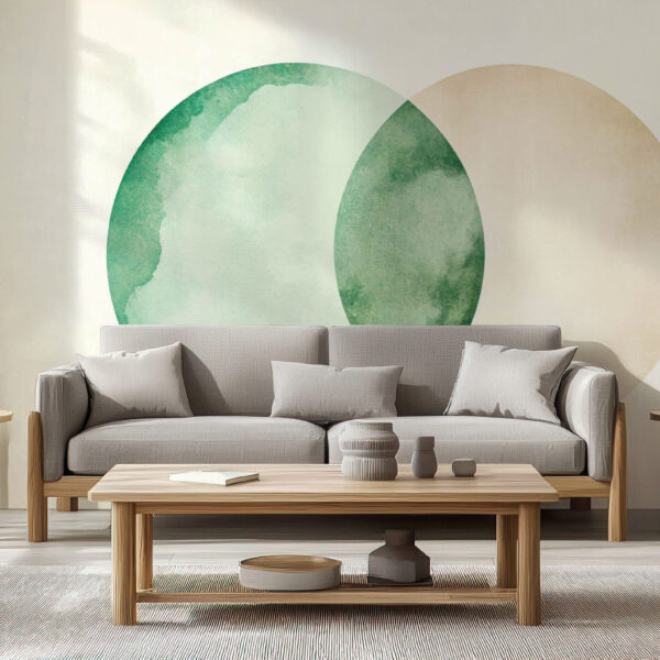 Elegant Overlapping Circles Artistic Wallpaper