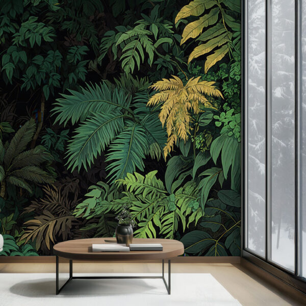 Lush Tropical Forest Foliage Wallpaper