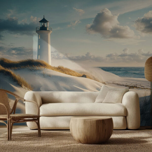 Coastal Tranquility Lighthouse Scenic Wallpaper