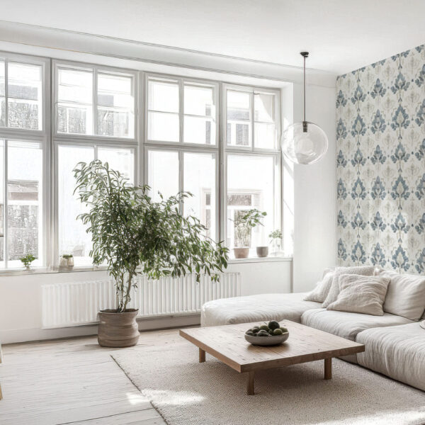 Elegant Vintage Floral Damask Wallpaper