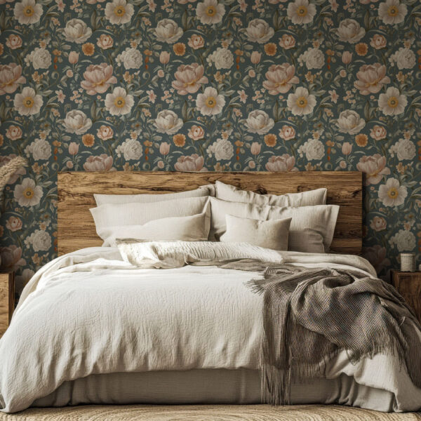 Elegant Floral Symphony Wallpaper Design