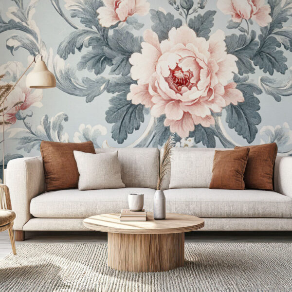 Elegant Floral Motif with Pastel Blooms