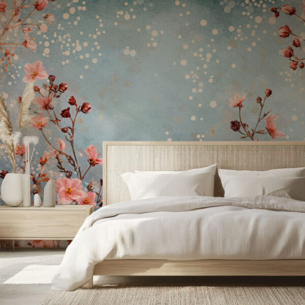 Blossoming Floral Dream in Soft Blue Tones