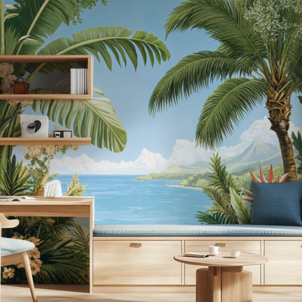 Tropical Paradise Landscape Wallpaper Mural