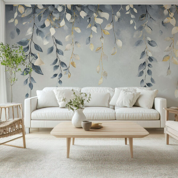 Elegant Botanical Harmony with Gold Accents