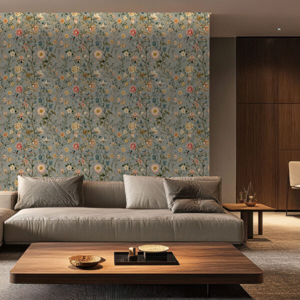 Elegant Botanical Floral Vintage Wallpaper