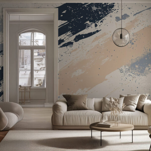 Abstract Brushstroke Artistic Wallpaper Design
