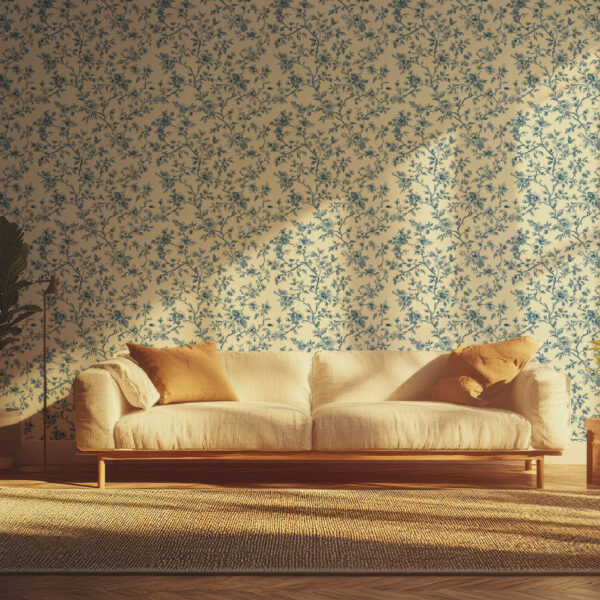 Elegant Floral Blossom Classic Wallpaper