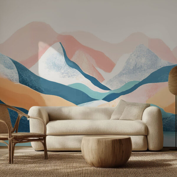 Tranquil Pastel Mountain Landscape Wallpaper
