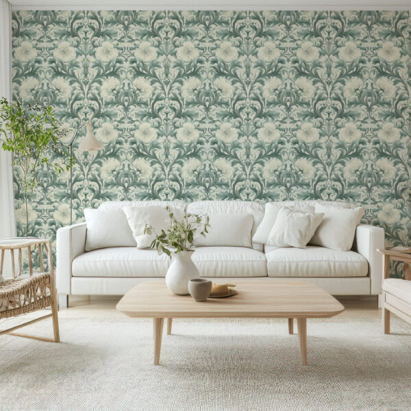 Elegant Botanical Floral Design Wallpaper