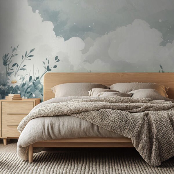 Serene Watercolor Floral Blossom Wallpaper