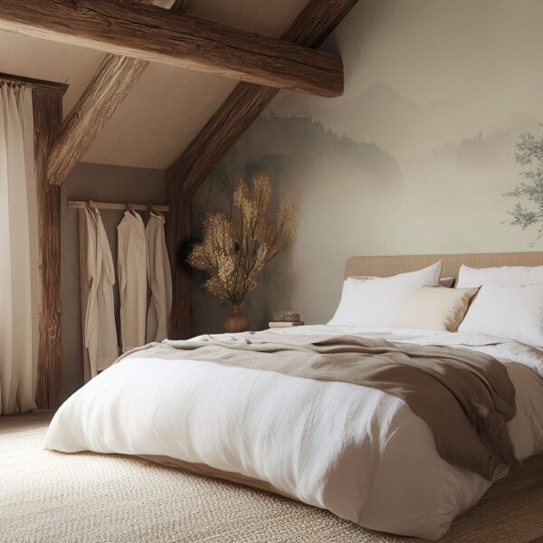 Tranquil Misty Landscape Wallpaper Mural