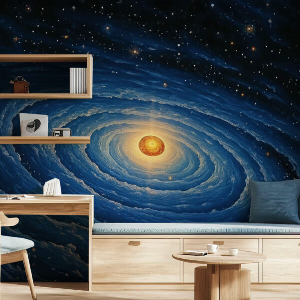 Cosmic Galaxy Swirl Celestial Wallpaper