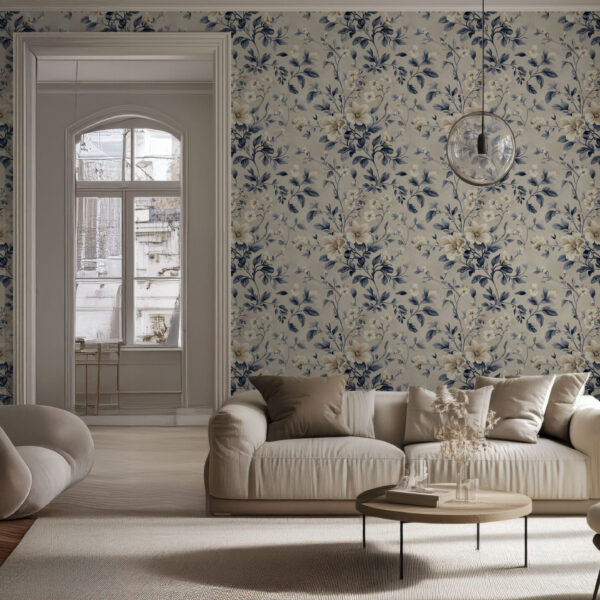 Elegant Floral Dreamscape Wallpaper Design