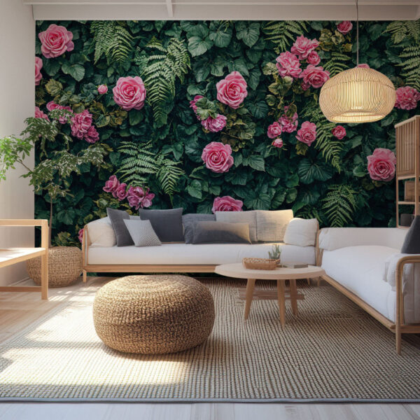 Lush Floral Garden Escape Wallpaper