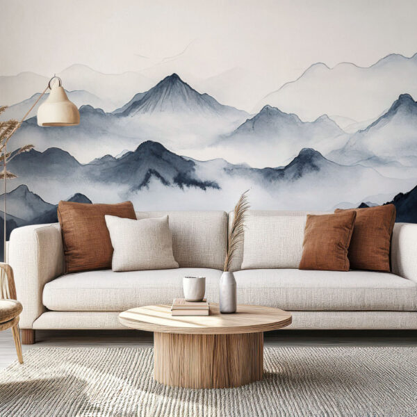 Serene Mountain Mist Landscape Wallpaper