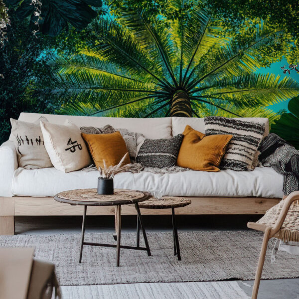 Exotic Tropical Palm Canopy Wallpaper
