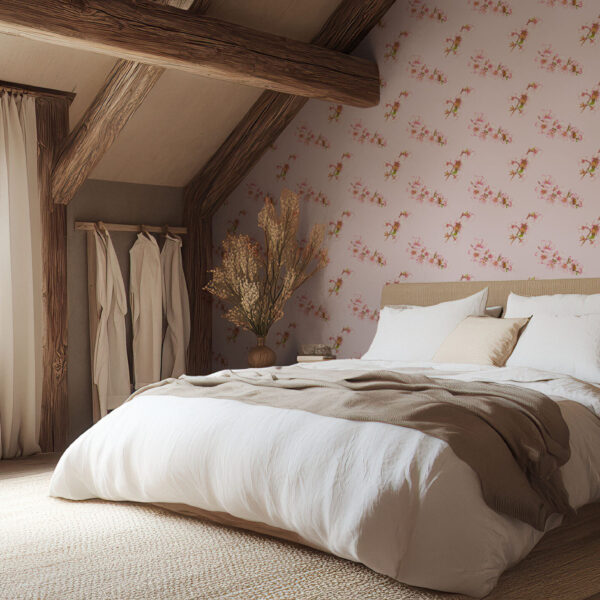 Charming Floral Pastel Blossom Wallpaper
