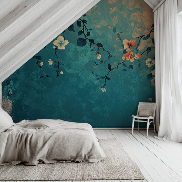 Elegant Floral Vine Serenity Wallpaper