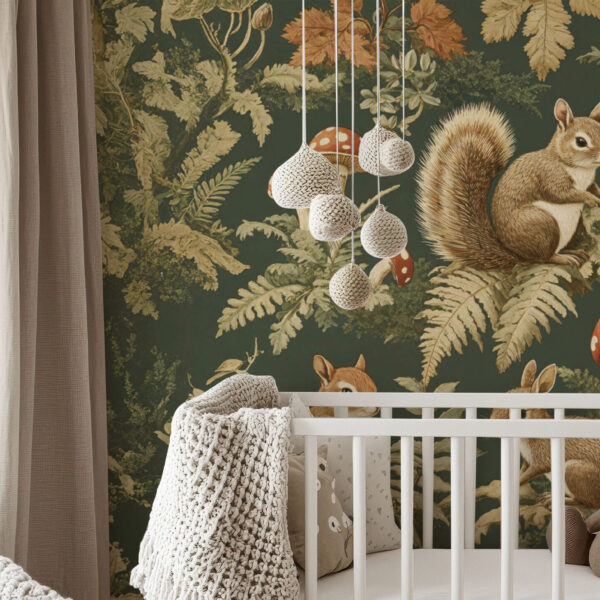 Woodland Creatures in Enchanting Forest Scene