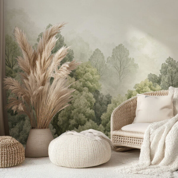 Serene Forest Landscape Wallpaper Mural