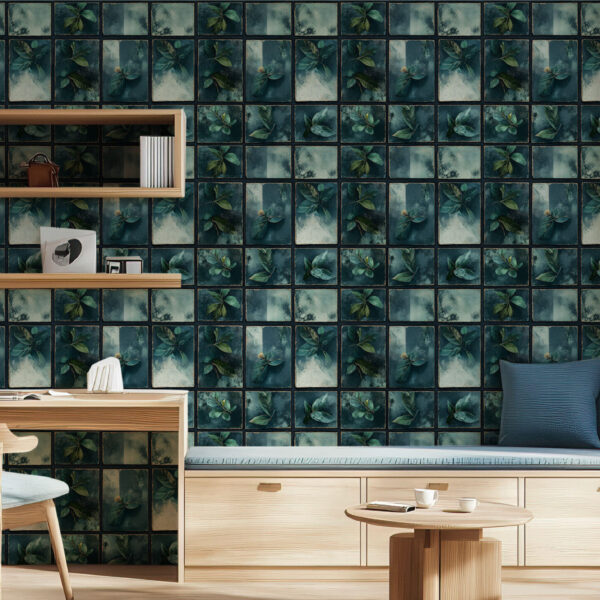 Elegant Botanical Textured Leaf Wallpaper