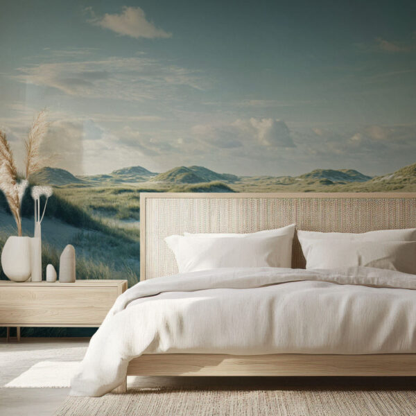 Serene Coastal Sand Dunes Scenic Wallpaper