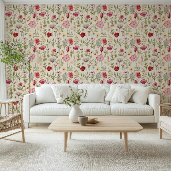 Elegant Floral Garden Botanical Wallpaper