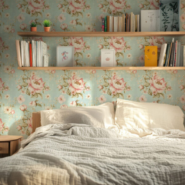Vintage Floral Elegance with Soft Pastels