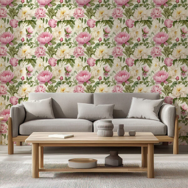 Elegant Floral Garden Paradise Wallpaper