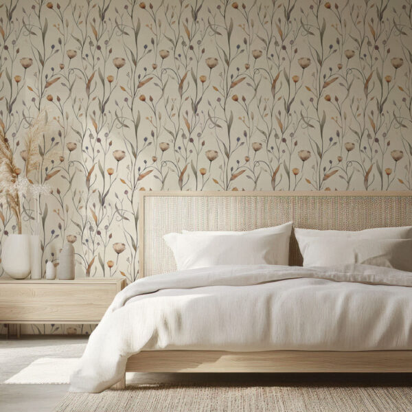 Elegant Floral Botanical Wallpaper Design
