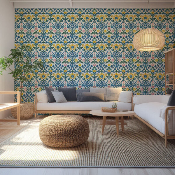 Floral Elegance Botanical Design Wallpaper