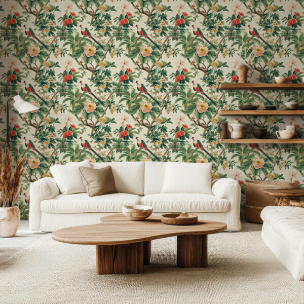 Tropical Paradise Botanical Wallpaper Mural