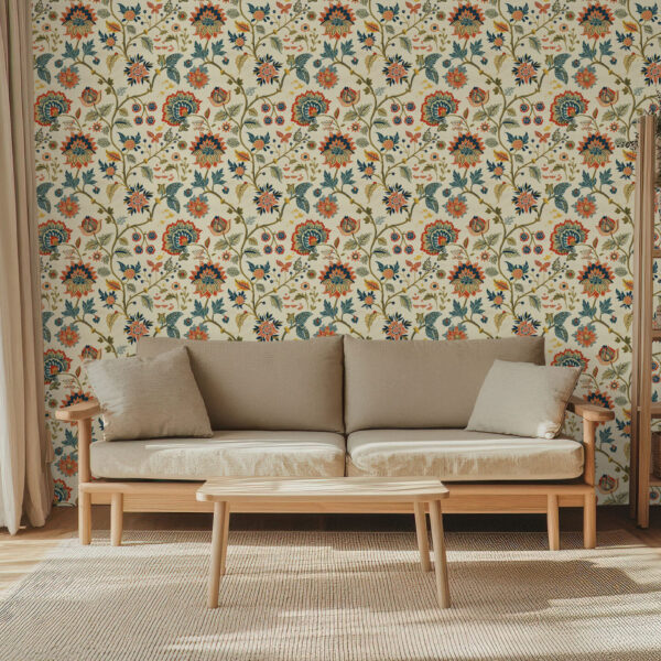 Vibrant Floral Botanical Elegance Wallpaper