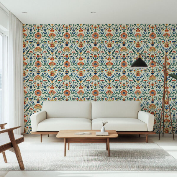 Floral Artistic Tapestry Wallpaper Design