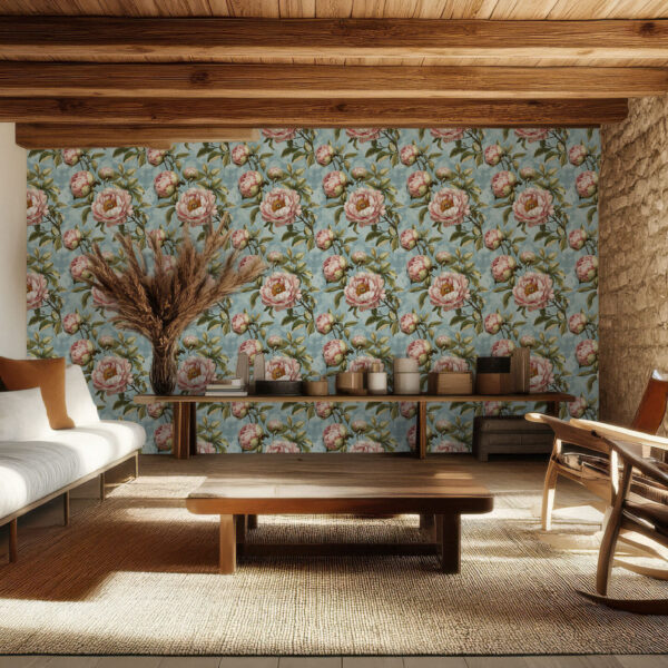 Vintage Floral Garden Wallpaper Elegance
