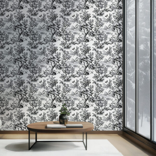Elegant Monochrome Scenic Natural Wallpaper
