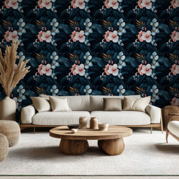 Tropical Floral Oasis with Lush Botanical Vibe