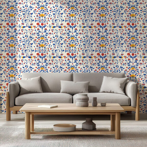 Vibrant Floral Garden Wallpaper Design