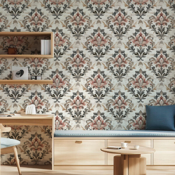 Elegant Vintage Floral Pattern Wallpaper